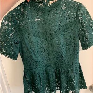Green lace top